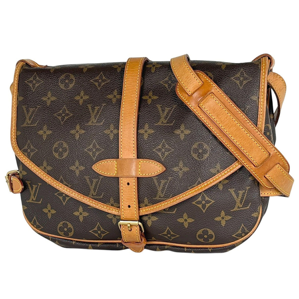 Louis Vuitton Saumur Shoulder Bag Monogram Brown